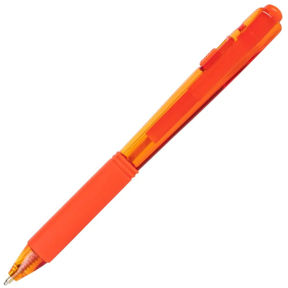 Wow! Retractable Ballpoint Pen, (1.0mm) Medium Line, NEW Ink, Orange Ink