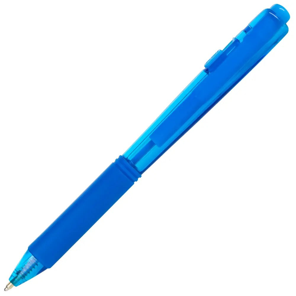 Wow! Retractable Ballpoint Pen, (1.0mm) Medium Line, NEW Ink, Sky Blue Ink