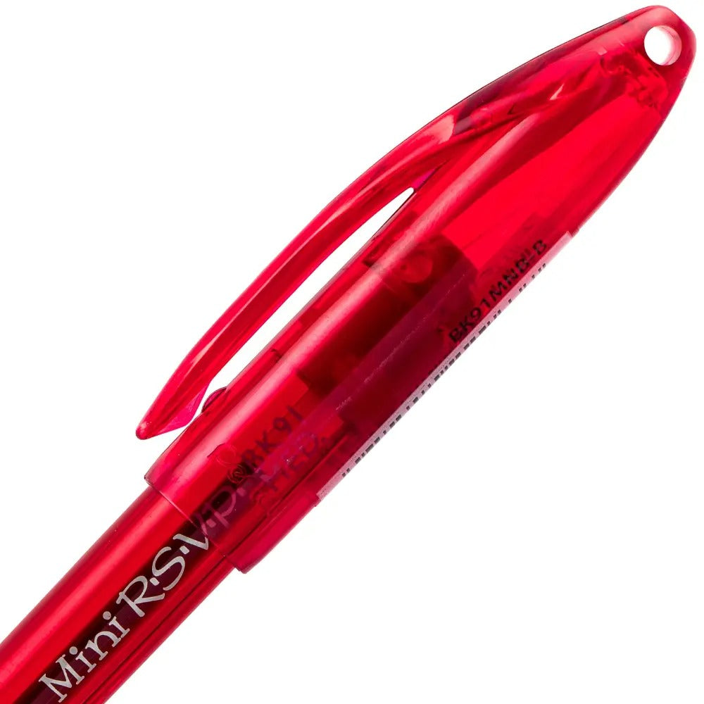 RSVP Mini Ballpoint Pen, (1.0mm) Medium Line, Red Ink