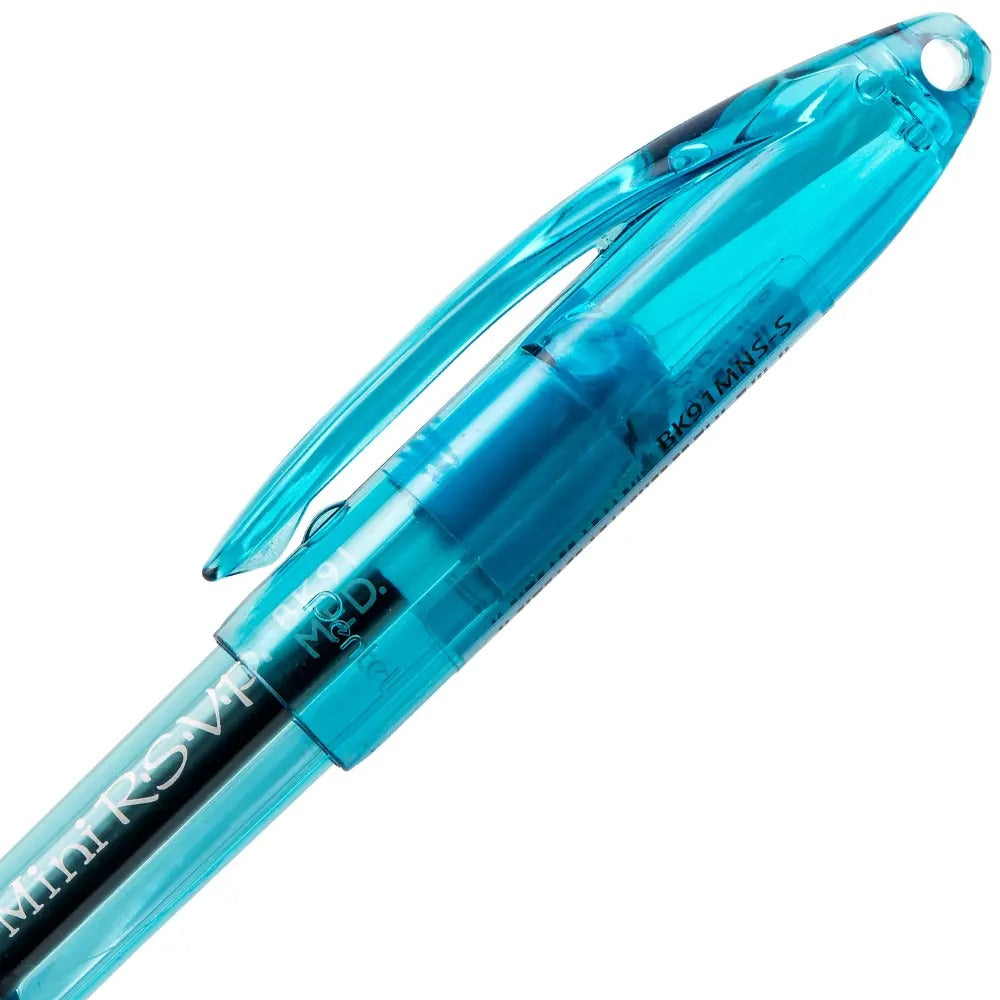 RSVP Mini Ballpoint Pen, (1.0mm) Medium Line, Sky Blue Ink