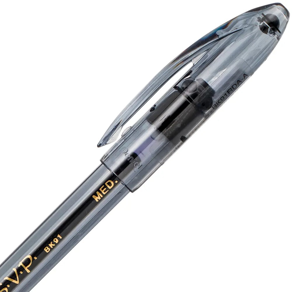 RSVP Razzle-Dazzle Ballpoint Pen, (1.0mm) Medium Line, Black Barrel, Black Ink