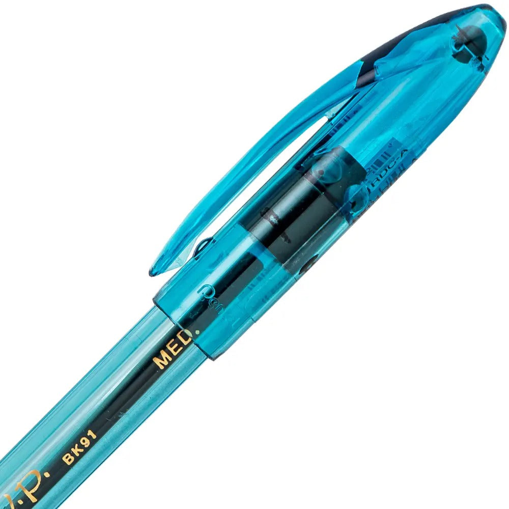 RSVP Razzle-Dazzle Ballpoint Pen, (1.0mm) Medium Line, Blue Barrel, Black Ink