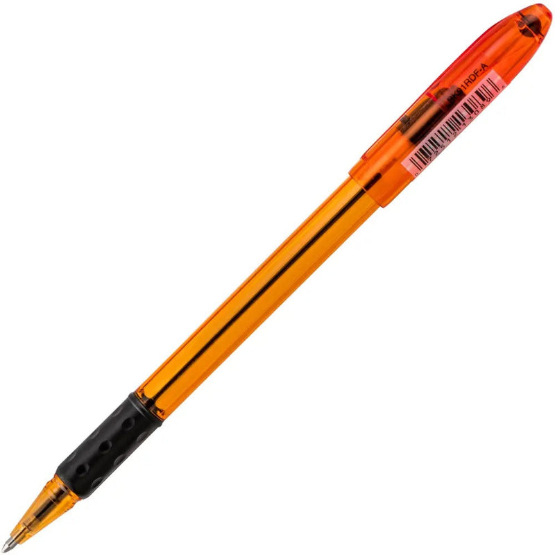 RSVP Razzle-Dazzle Ballpoint Pen, (1.0mm) Medium Line, Orange Barrel, Black Ink