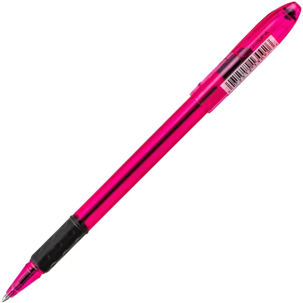 RSVP Razzle-Dazzle Ballpoint Pen, (1.0mm) Medium Line, Pink Barrel, Black Ink