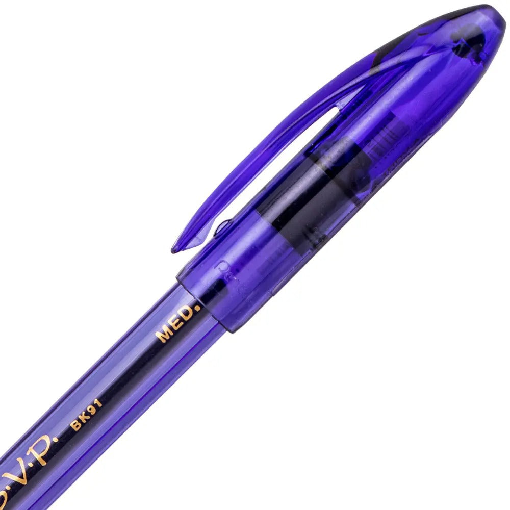 RSVP Razzle-Dazzle Ballpoint Pen, (1.0mm) Medium Line, Violet Barrel, Black Ink
