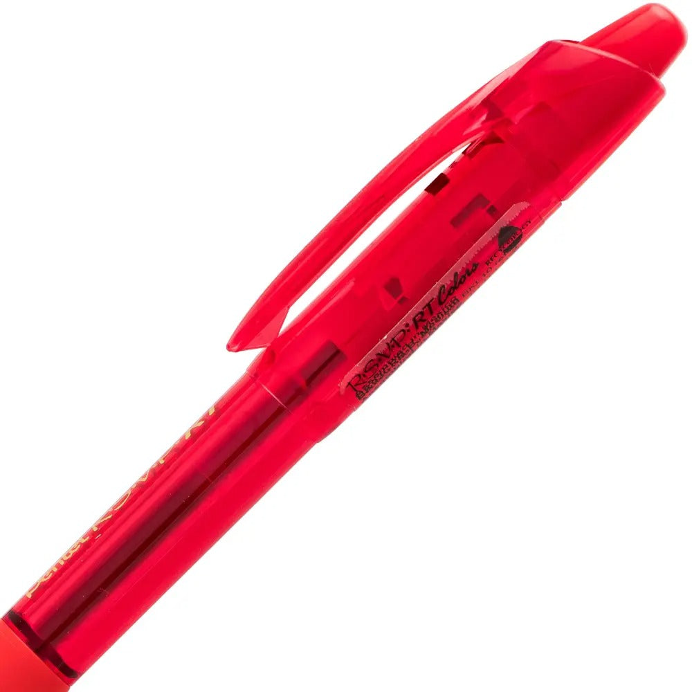 RSVP RT COLORS Retractable Ballpoint Pen, (1.0mm) Medium Line, Red Barrel, Red Ink