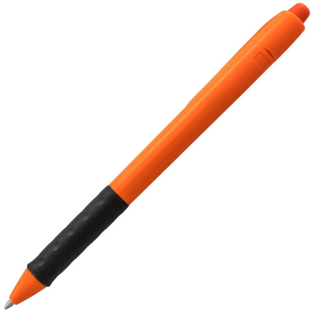 RSVP RT Retractable Ballpoint Pen, (1.0mm) Medium Line, Safety Color Orange Barrel, Black Ink