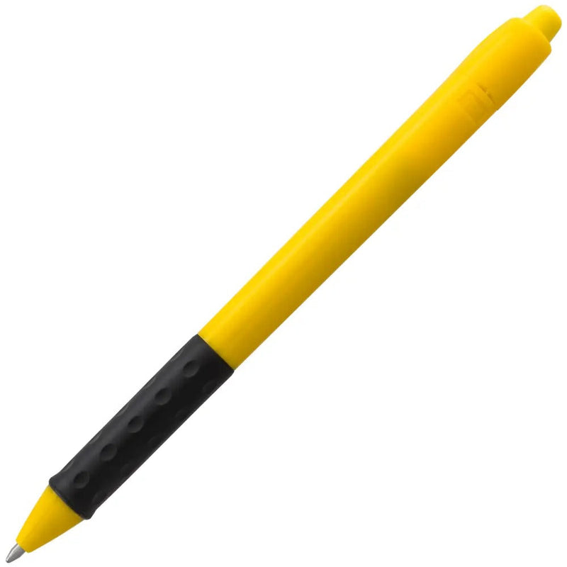 RSVP RT Retractable Ballpoint Pen, (1.0mm) Medium Line, Safety Color Yellow Barrel, Black Ink