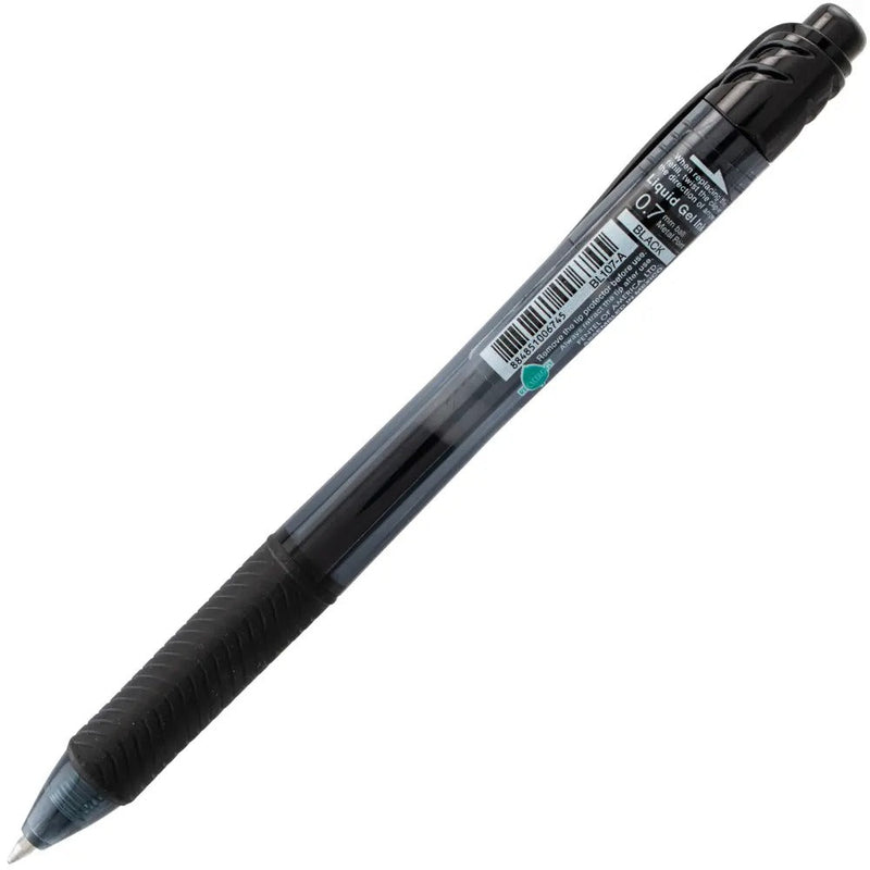 EnerGel-X Retractable Liquid Gel Pen, (0.7mm) Metal Tip, Black Ink