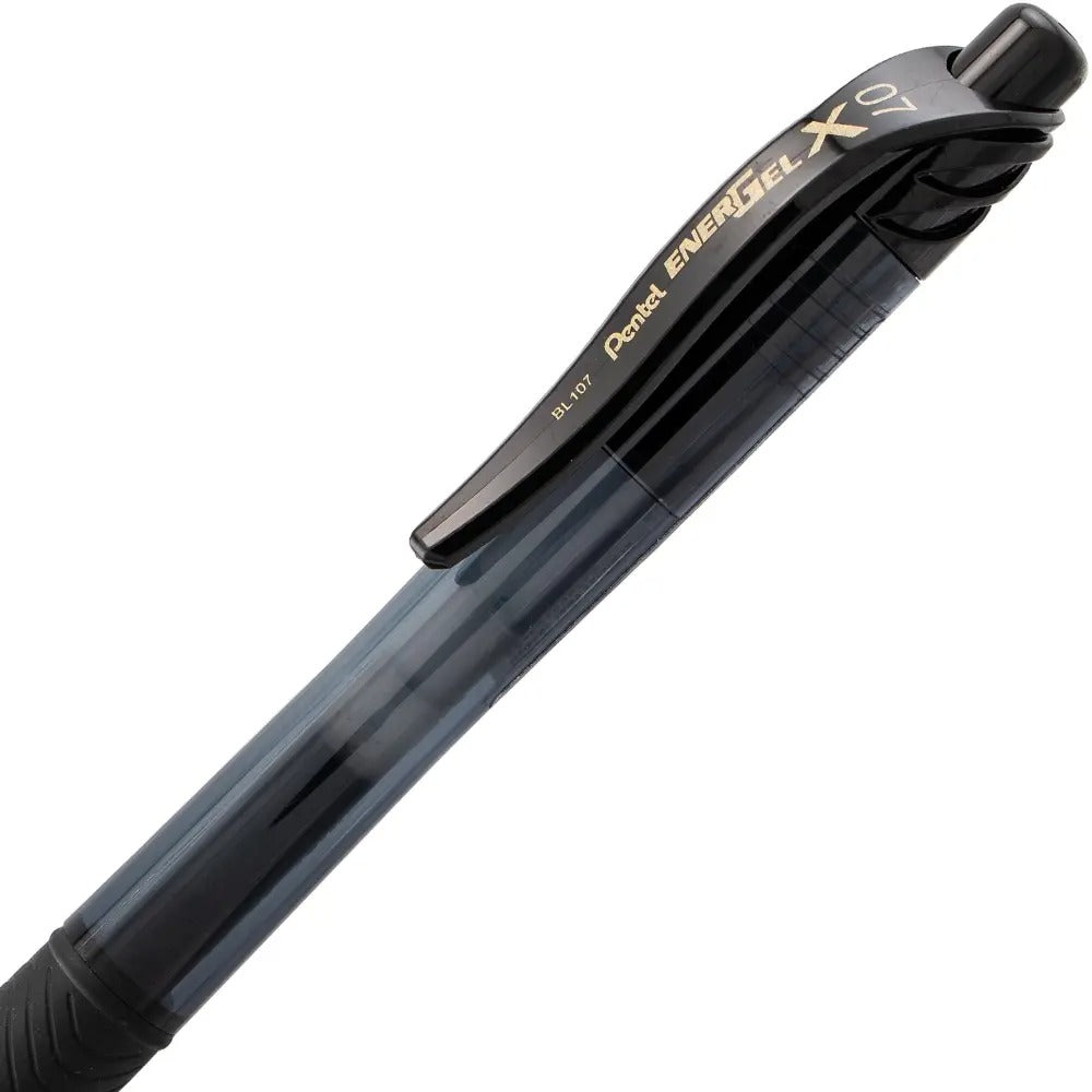 EnerGel-X Retractable Liquid Gel Pen, (0.7mm) Metal Tip, Black Ink