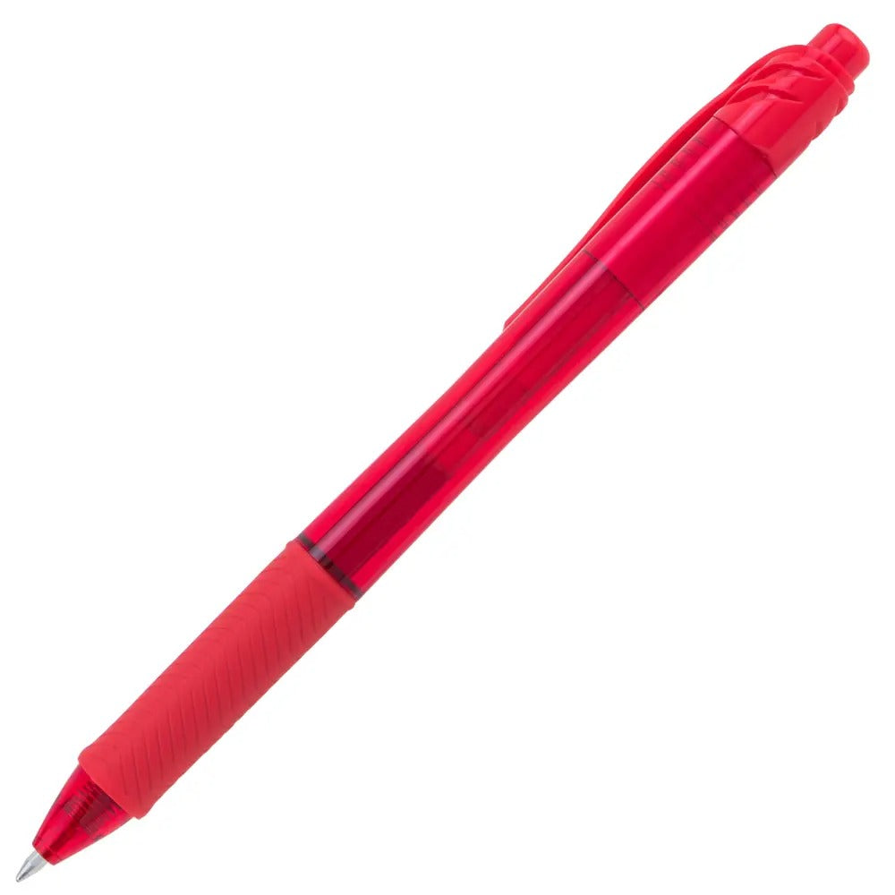 EnerGel-X Retractable Liquid Gel Pen, (0.7mm) Metal Tip, Red Ink