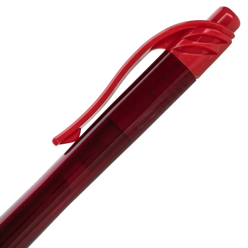 EnerGel-X Retractable Liquid Gel Pen, (1.0mm) Metal Tip, Bold Line, Red Ink