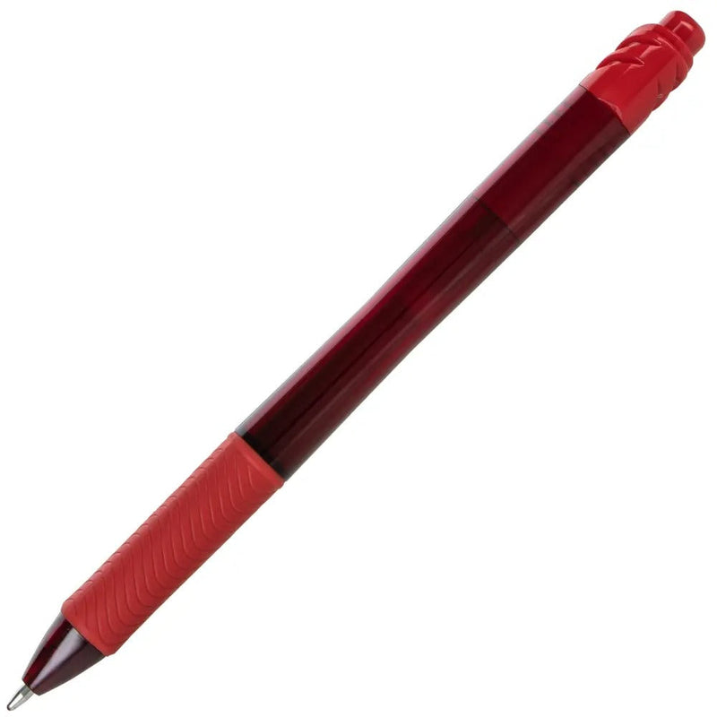 EnerGel-X Retractable Liquid Gel Pen, (1.0mm) Metal Tip, Bold Line, Red Ink