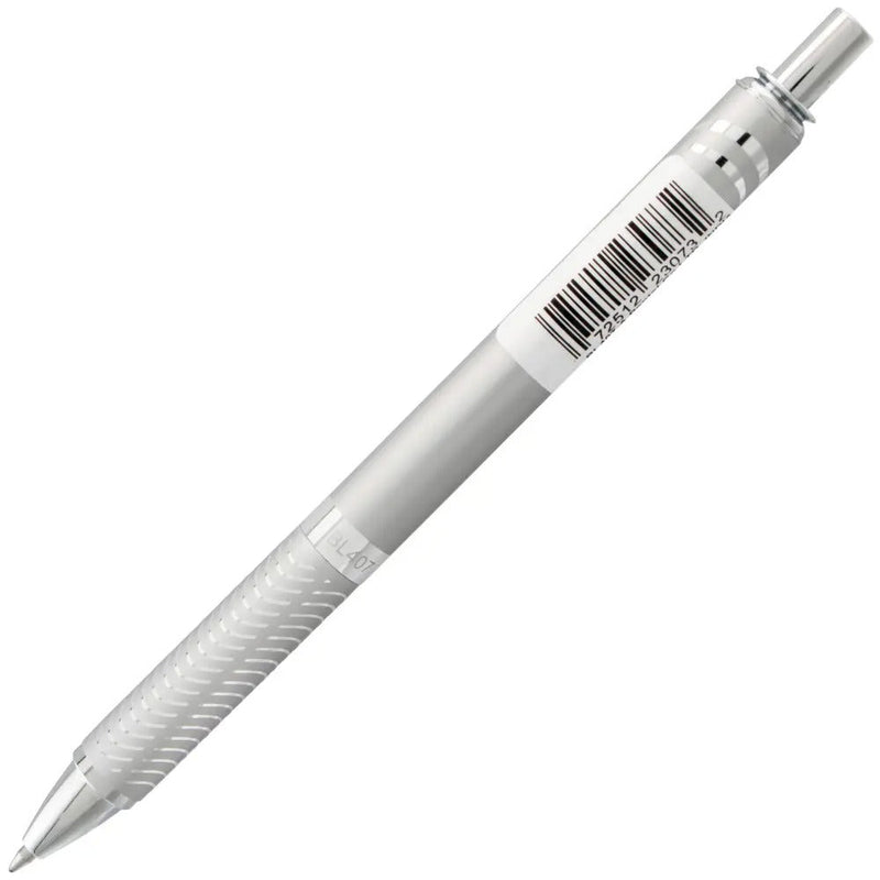 EnerGel Alloy Retractable Premium Liquid Gel Pen, (0.7mm) Metal Tip, Medium Line,Silver Barrel, Black Ink