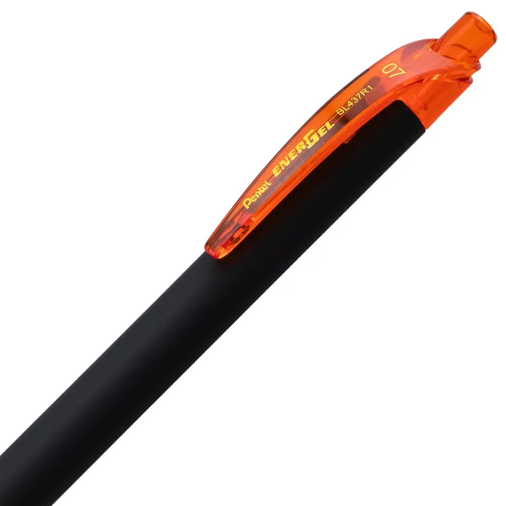EnerGel Kuro Liquid Gel Pen, (0.7mm) Medium line, Orange Ink