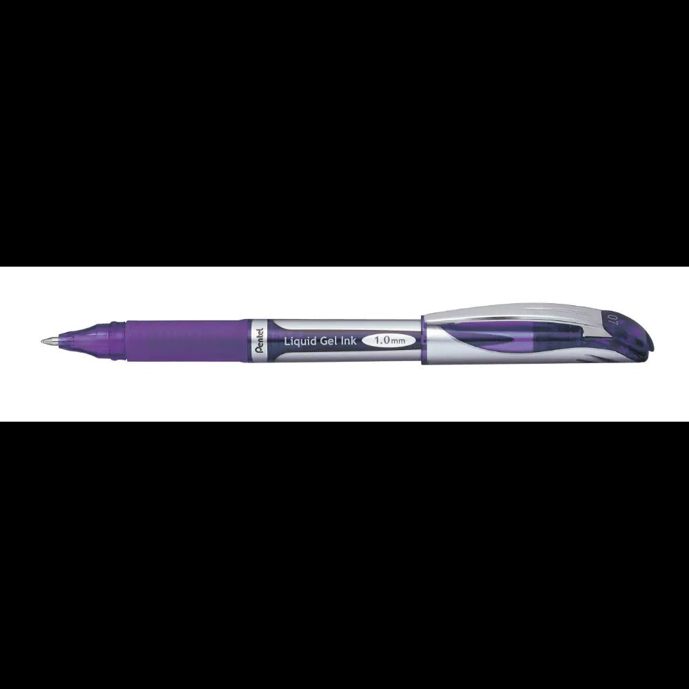 EnerGel Deluxe Liquid Gel Pen, (1.0mm) Metal Tip, Bold Line, Violet Ink