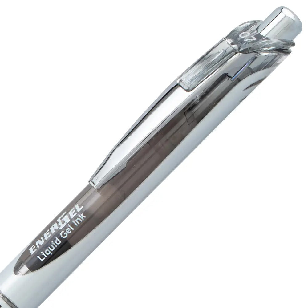 EnerGel RTX Retractable Liquid Gel Pen, (0.7mm) Medium line, Gray Ink