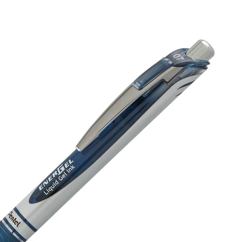 EnerGel RTX Retractable Liquid Gel Pen, (0.7mm) Metal Tip, Medium Line, Navy Blue Ink