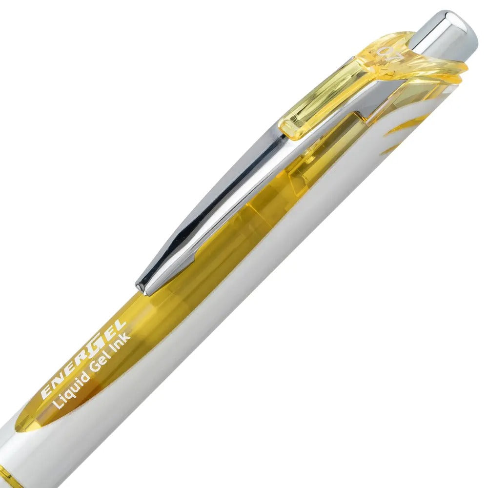 EnerGel RTX Retractable Liquid Gel Pen, (0.7mm) Medium line, Yellow Ink