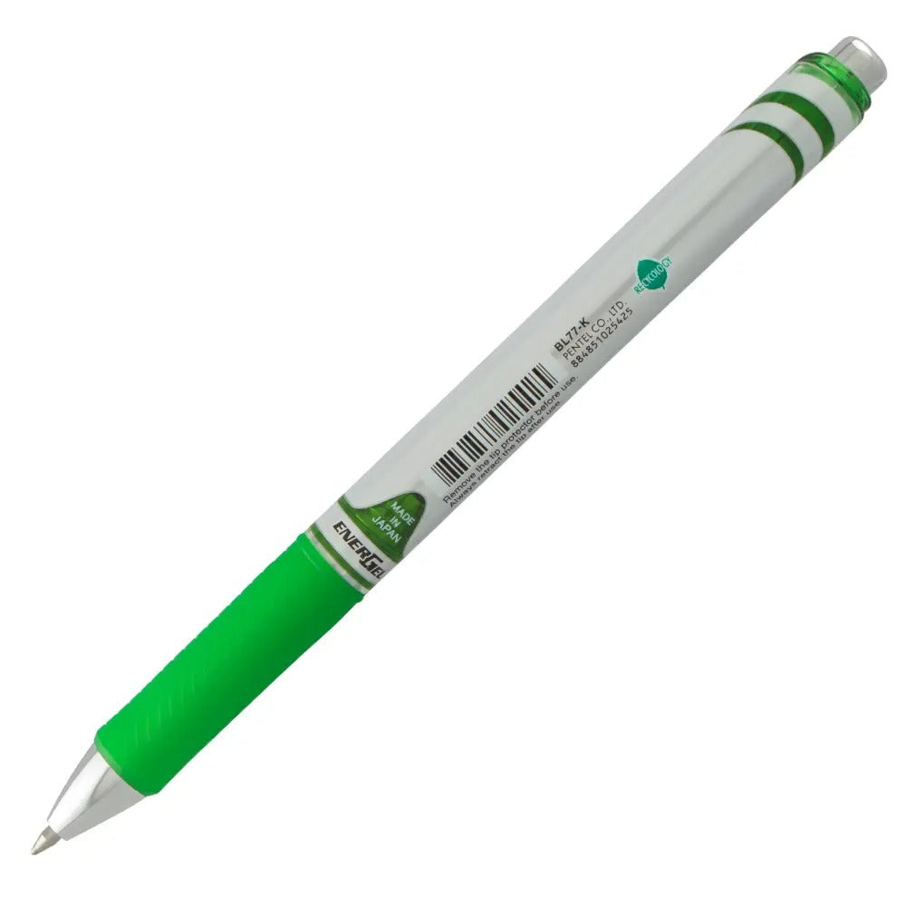 EnerGel RTX Retractable Liquid Gel Pen, (0.7mm) Metal Tip, Medium Line, Lime Green Ink