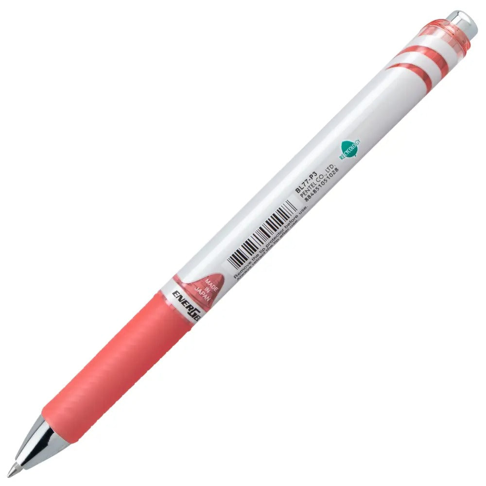 EnerGel RTX Retractable Liquid Gel Pen, (0.7mm) Medium line, Coral Pink Ink
