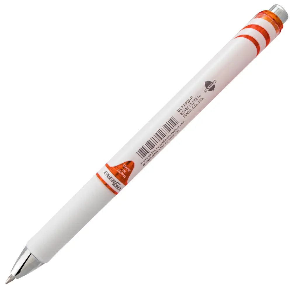 EnerGel Pearl Retractable Liquid Gel Pen, (0.7mm) Metal Tip, Medium Line, Orange Accent, Orange Ink