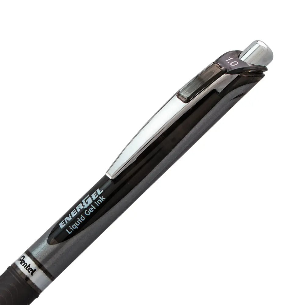 EnerGel RTX Retractable Liquid Gel Pen, (1.0mm) Metal Tip, Bold Line, Black Ink