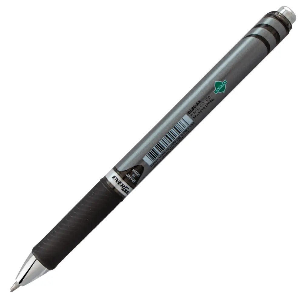 EnerGel RTX Retractable Liquid Gel Pen, (1.0mm) Metal Tip, Bold Line, Black Ink