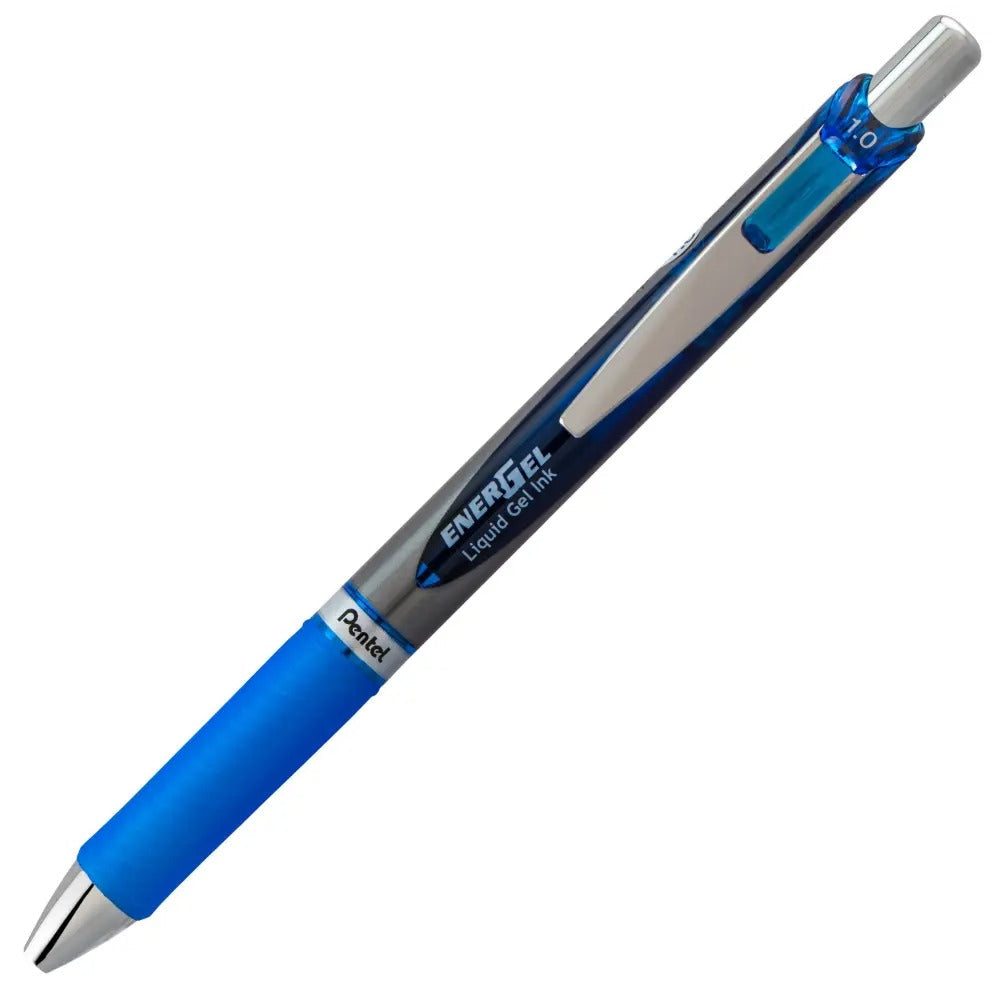 EnerGel RTX Retractable Liquid Gel Pen, (1.0mm) Metal Tip, Bold Line, Blue Ink