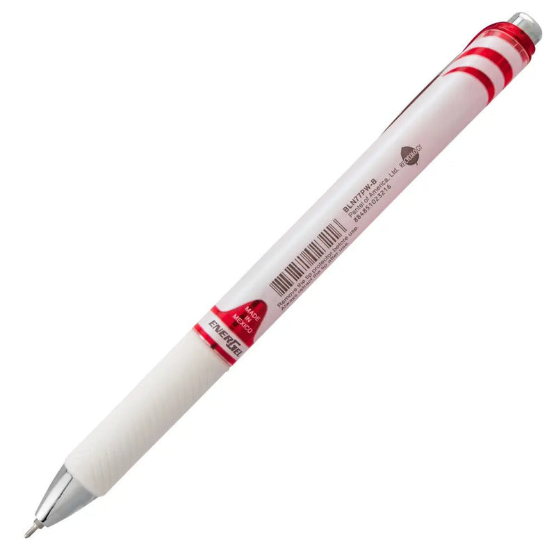 EnerGel Pearl Retractable Liquid Gel Pen, (0.7mm) Needle Tip, Medium Line, Red Ink