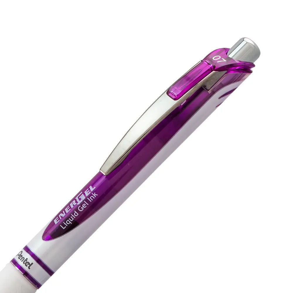 EnerGel Pearl Retractable Liquid Gel Pen, (0.7mm) Needle Tip, Medium Line, Violet Ink