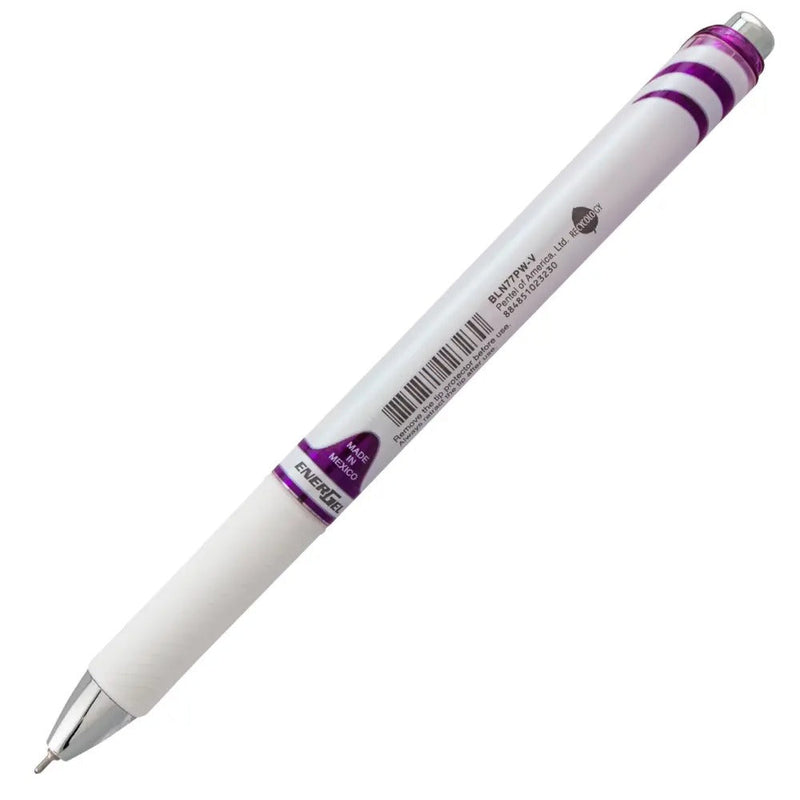 EnerGel Pearl Retractable Liquid Gel Pen, (0.7mm) Needle Tip, Medium Line, Violet Ink
