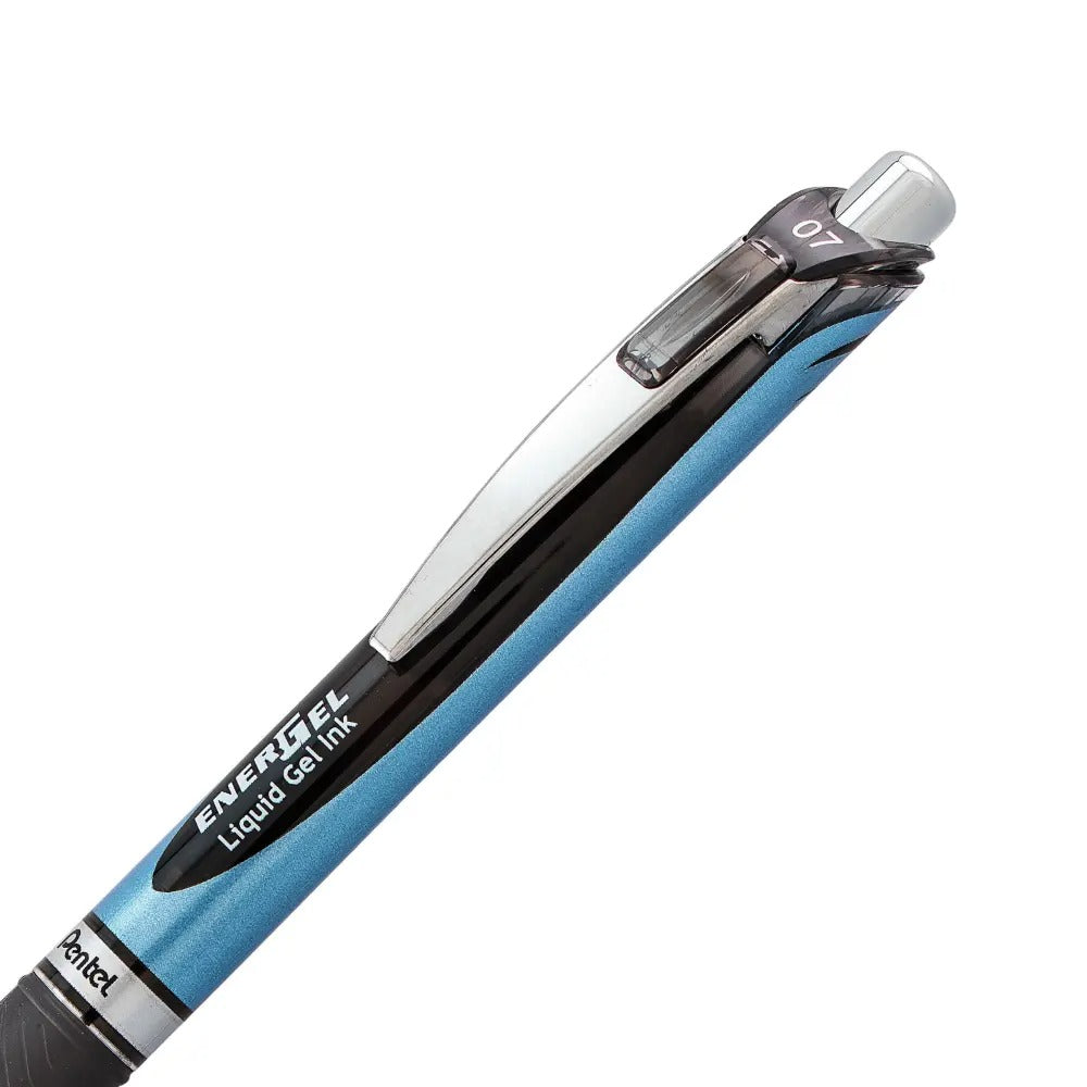 EnerGel RTX Retractable Liquid Gel Pen, (0.7mm) Needle Tip, Medium Line, Black Ink