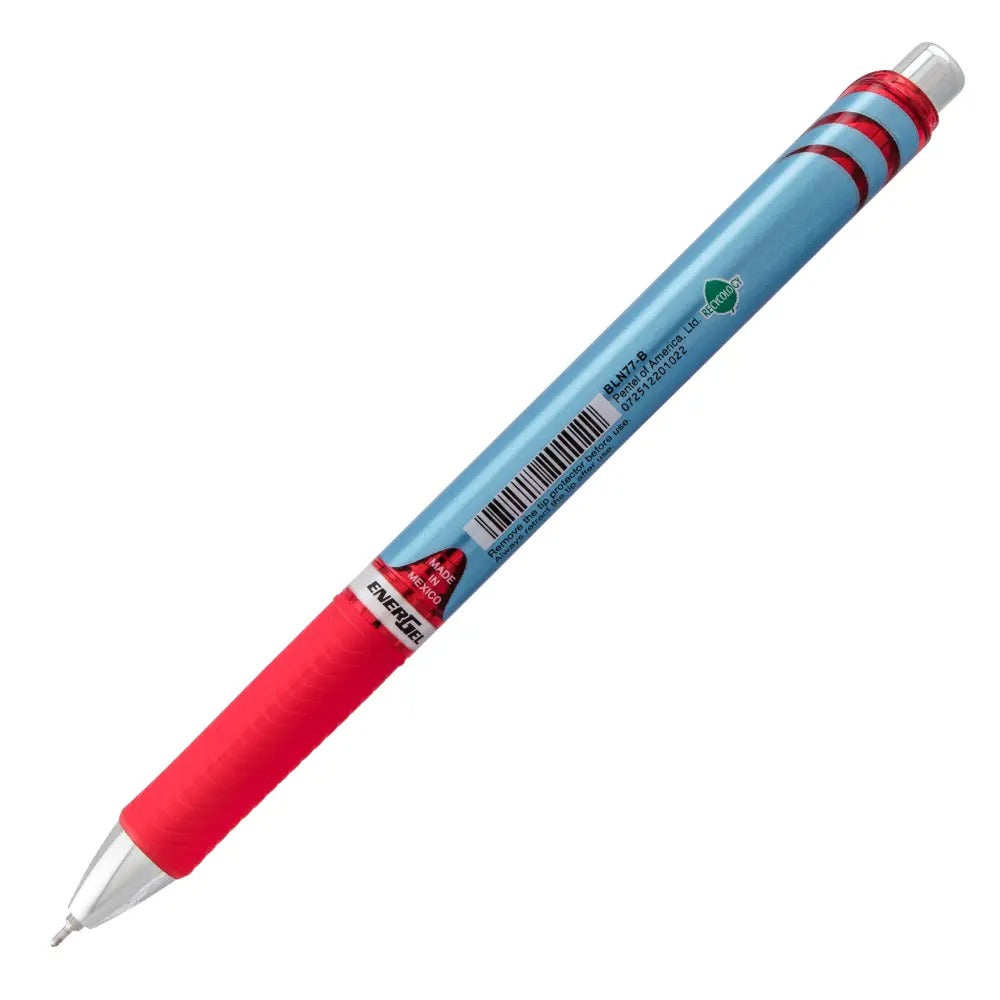 EnerGel RTX Retractable Liquid Gel Pen, (0.7mm) Needle Tip, Medium Line, Red Ink