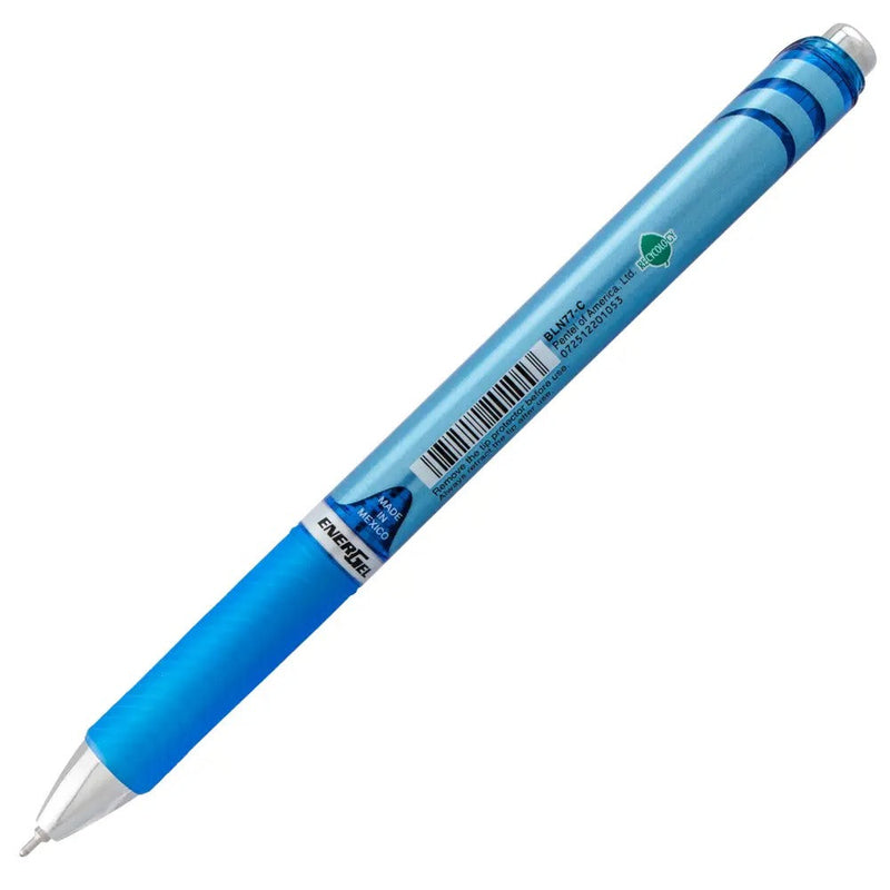 EnerGel RTX Retractable Liquid Gel Pen, (0.7mm) Needle Tip, Medium Line, Blue Ink