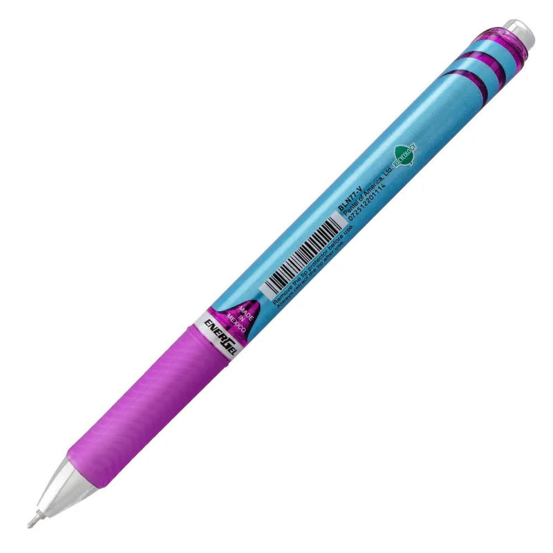 EnerGel RTX Retractable Liquid Gel Pen, (0.7mm) Needle Tip, Medium Line, Violet Ink