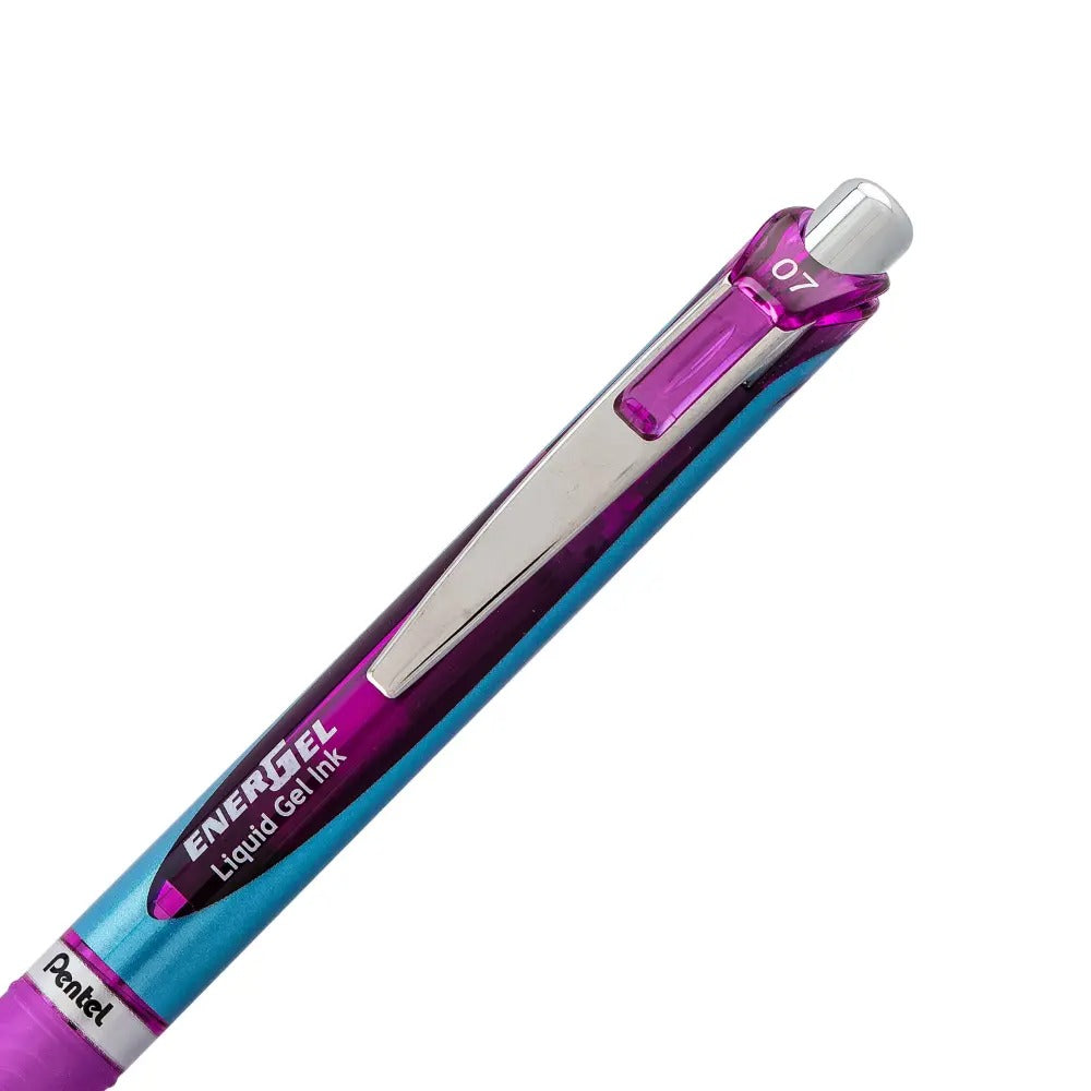 EnerGel RTX Retractable Liquid Gel Pen, (0.7mm) Needle Tip, Medium Line, Violet Ink