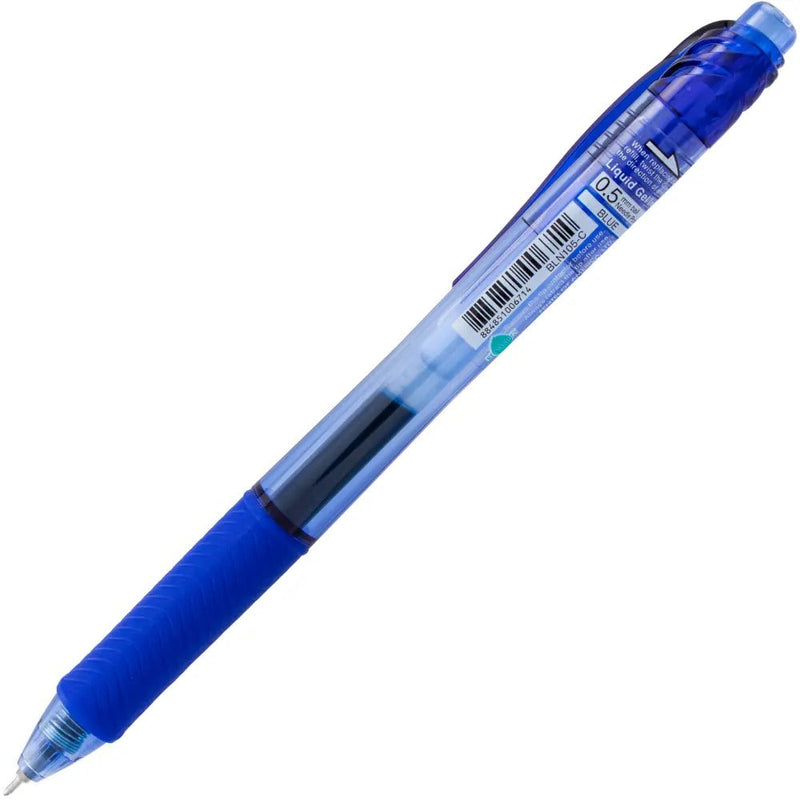 EnerGel-X Retractable Liquid Gel Pen, (0.5mm) Needle Tip, Fine Line, Blue Ink
