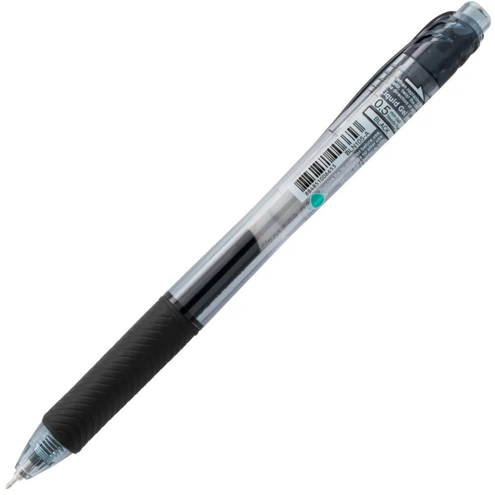 EnerGel-X Retractable Liquid Gel Pen, (0.5mm) Needle Tip, Fine Line, Black Ink