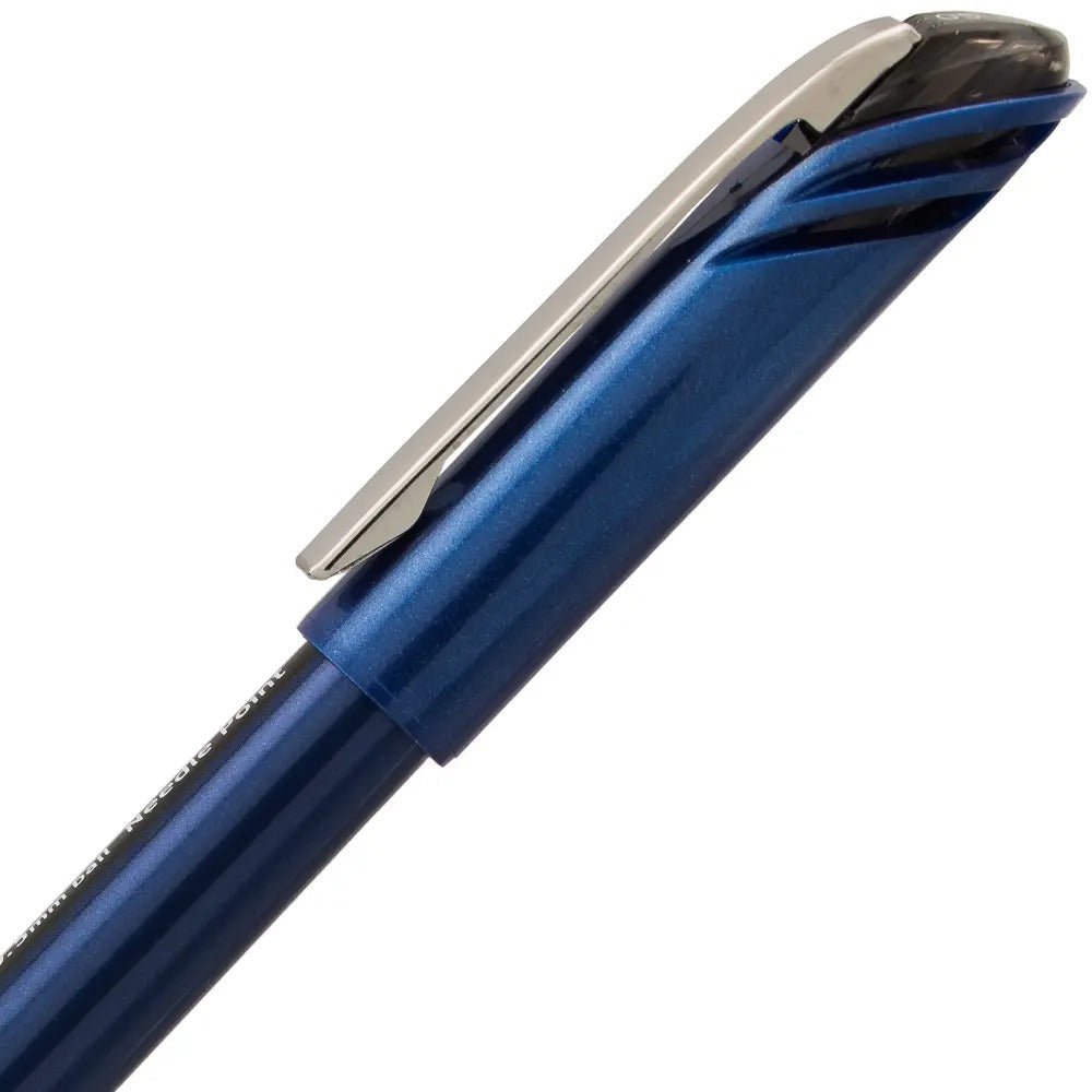EnerGel NV Liquid Gel Pen, (0.5mm) Needle Tip, Fine Line Capped, Black Ink