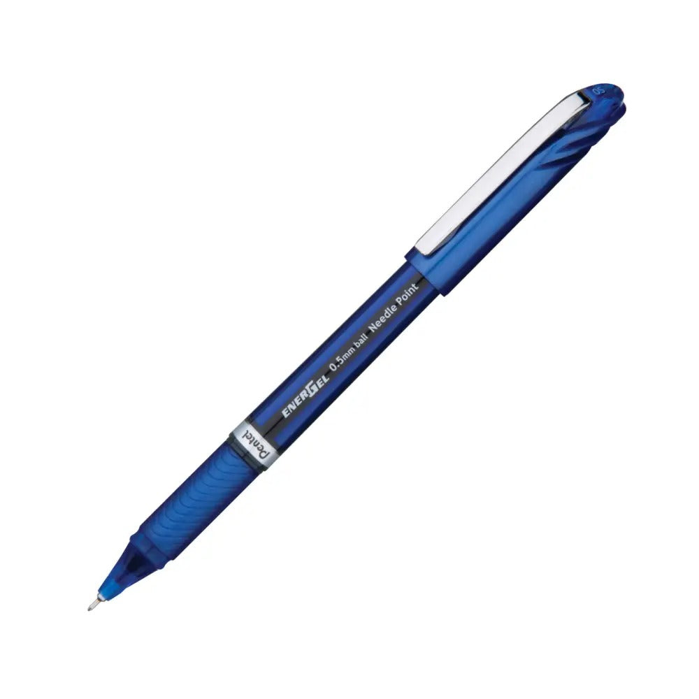 EnerGel NV Liquid Gel Pen, (0.5mm) Needle Tip, Fine Line Capped, Blue Ink
