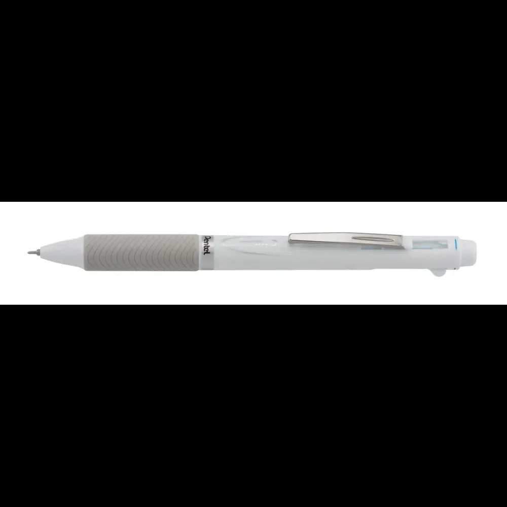 EnerGel 3 Multi-Function, 3-Ink Gel Pen, (0.5mm) Fine Line, Black/Red/Blue Ink, White Barrel