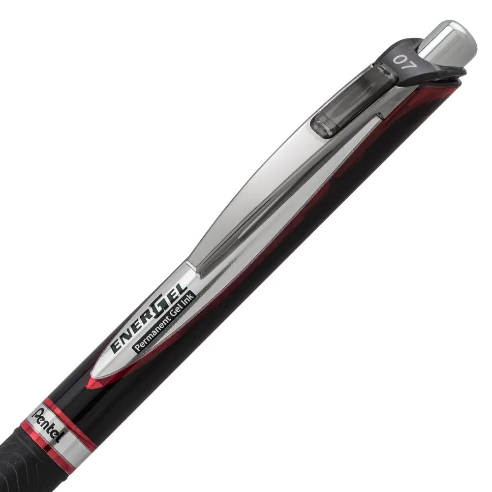 EnerGel PRO Permanent Gel Pen, (0.7mm) Medium Line, Red Ink