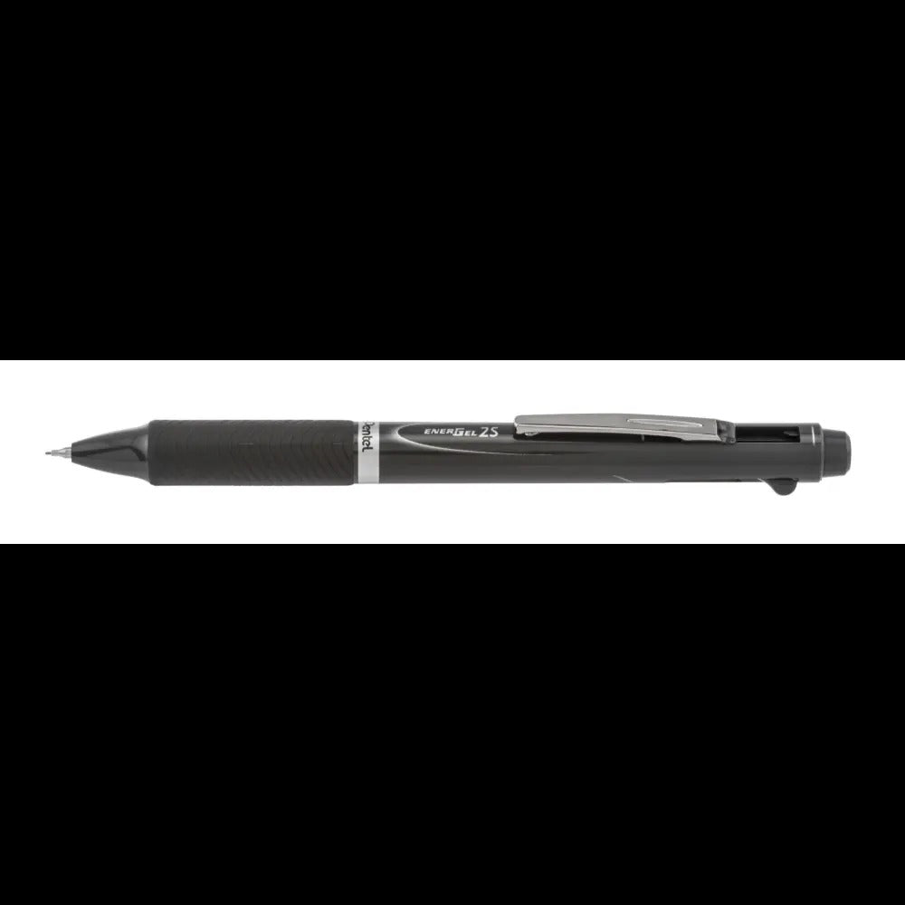 EnerGel 2S Multi-Function, 2-Ink + Pencil, (0.5mm) Fine Line, Black/Red Ink/0.5mm Pencil, Dark Gray Barrel