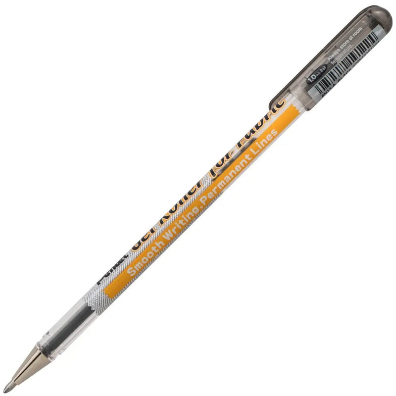 Pentel Arts Gel Roller For Fabric, (1.0mm) Bold Lines, Permanent, Black Ink