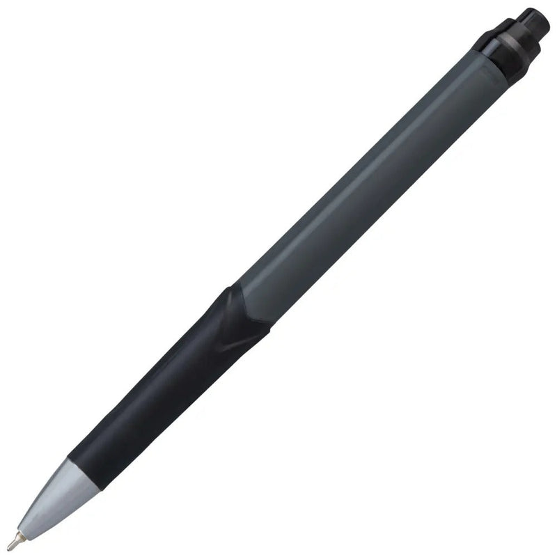 GlideWrite Gun Metal Barrel Ballpoint Pen, (0.7mm), Fine Line, Black Ink