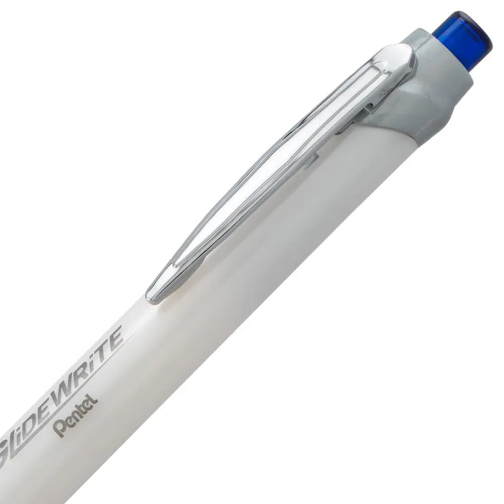 GlideWrite Signature Ballpoint Pen Pearl White Barrel, (1.0mm) Medium line, Blue Ink