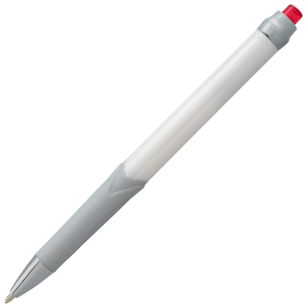 GlideWrite Signature Ballpoint Pen Pearl White Barrel, (1.0mm) Medium line, Red Ink