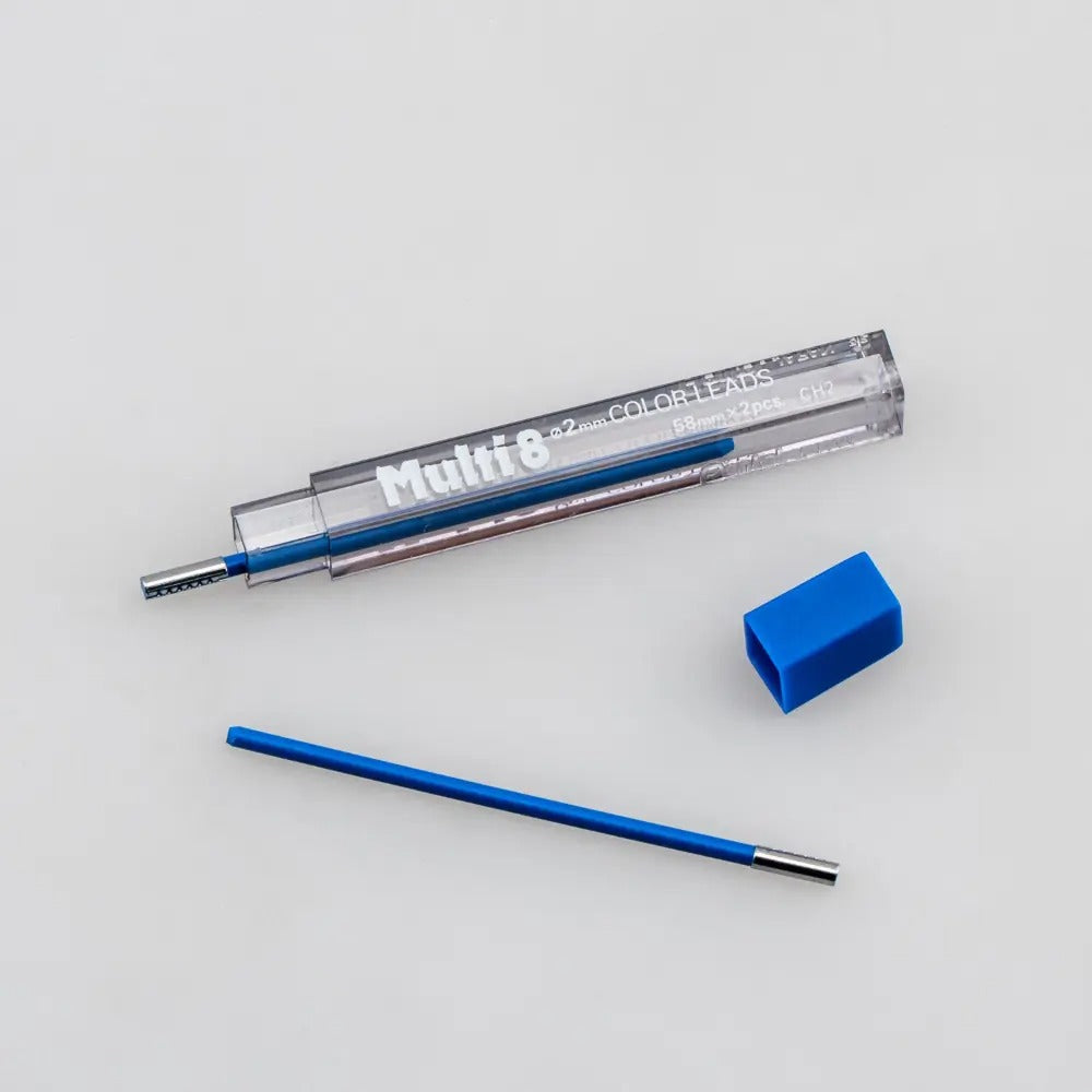 Pentel Arts 8 Colour Pencil Lead Refill (2.0mm), Blue, 2 pcs/Tube