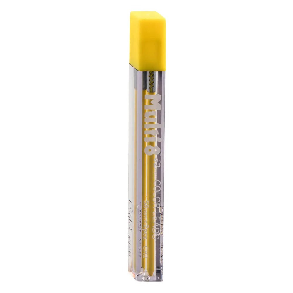 Pentel Arts 8 Colour Pencil Lead Refill (2.0mm), Yellow, 2 pcs/Tube